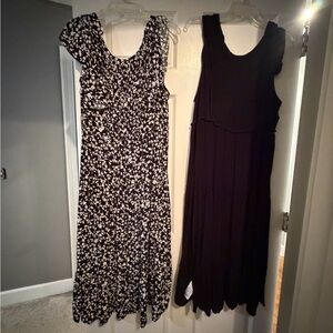 Old Navy Black and White Floral Maxi Dress